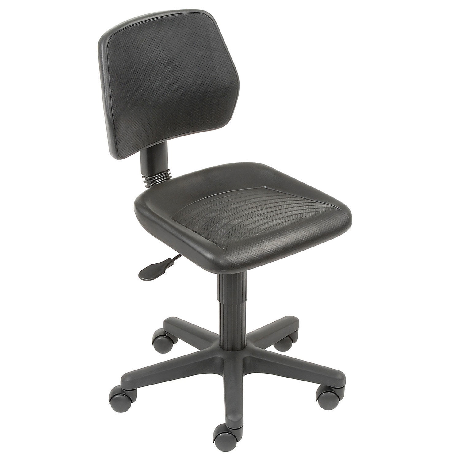 Black Adjustable Armless Plastic Task Chair