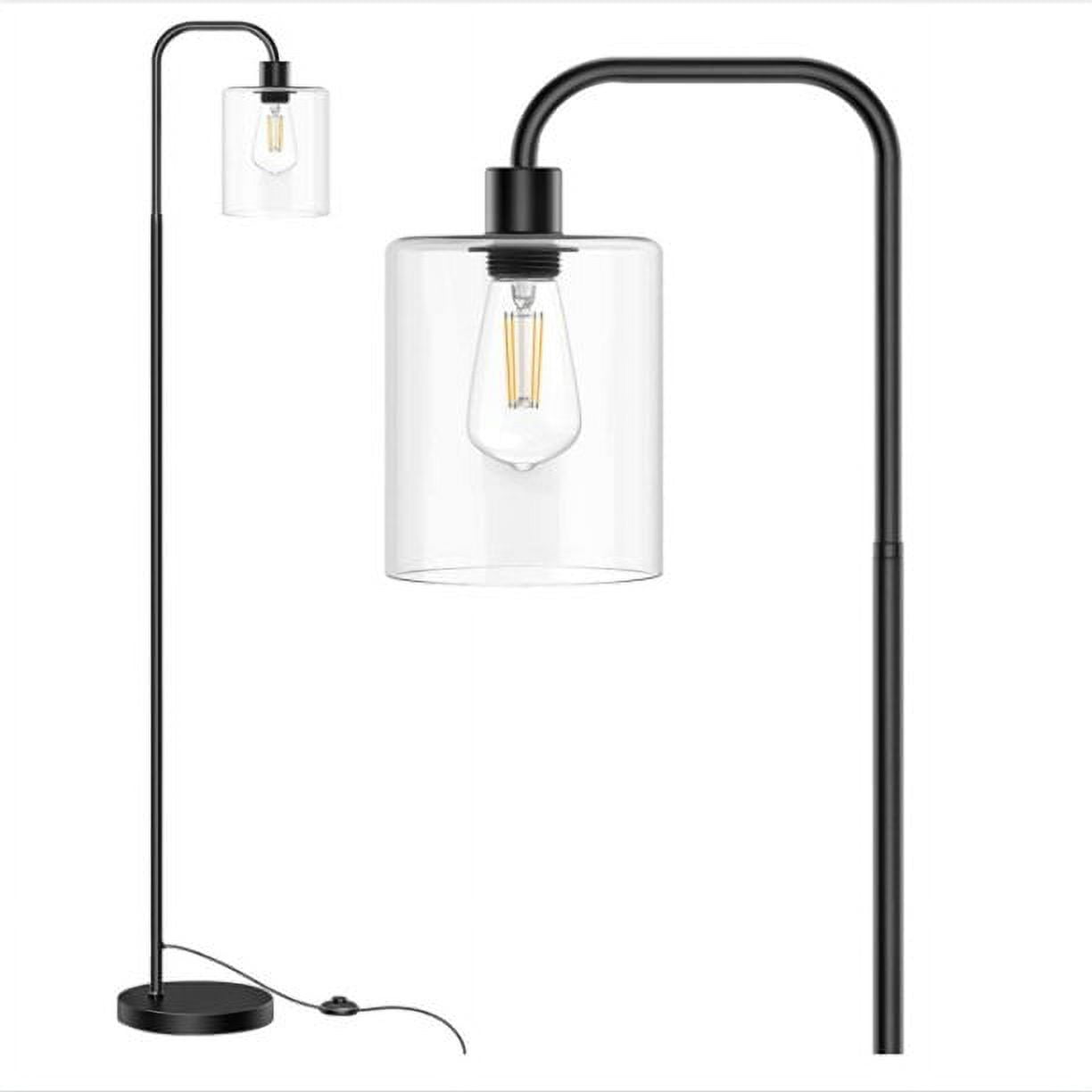 Industrial Modern Floor Lamp LED Floor Tree Lamps with Hanging Glass