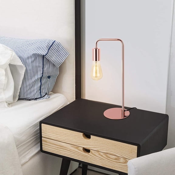 Industrial Modern Table Lamp, Edison Metal Desk Lamp for Bedroom, Office, Dorm