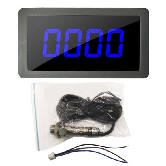 Industrial Motor Speed Gauge Digital LED Tachometer with NPN Hall Proximity Sensorings High Performances Tachometer