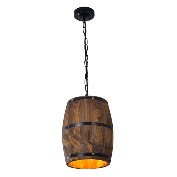 Industrial Nordic Wooden Retro Lampshade Cafe Ceiling Light Cover Dust-
