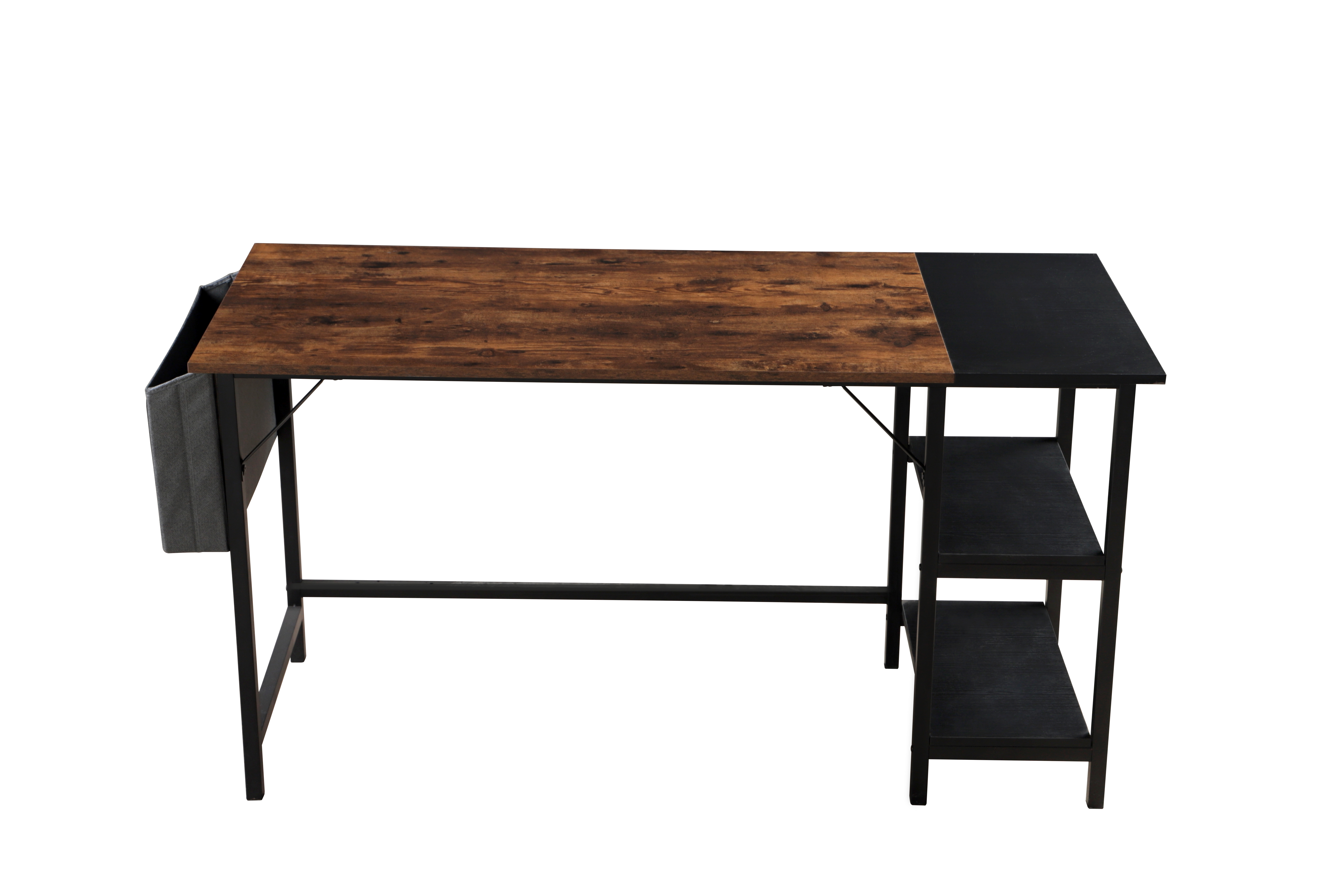 Industrial Office Computer Workstation with 3 Tier Storage Shelf