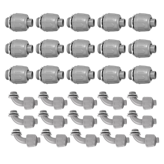 Industrial PVC Conduit Connectors Weatherproof Liquid Tight Designs Conduit Adapters set for Outdoor Electrical Conduits