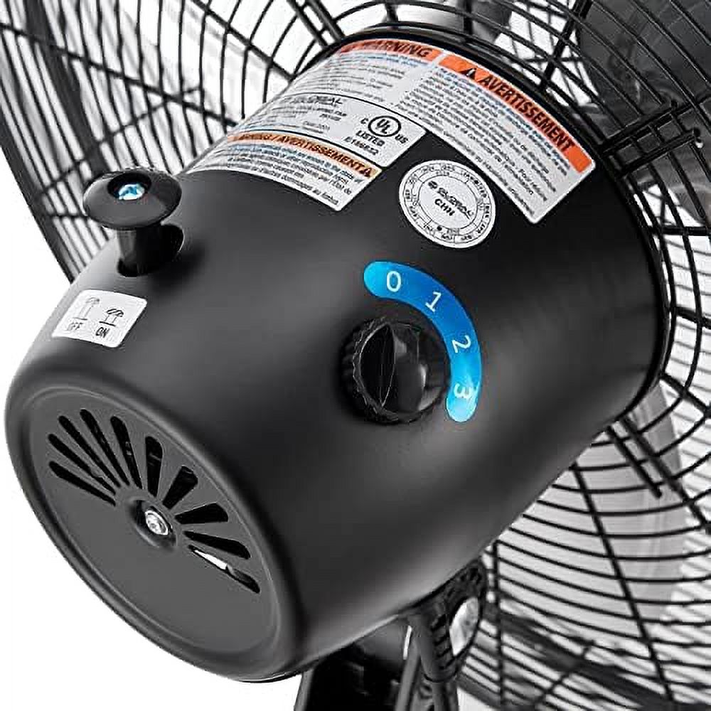 Industrial Pedestal Oscillating Fan, 4, CFM, 1/6