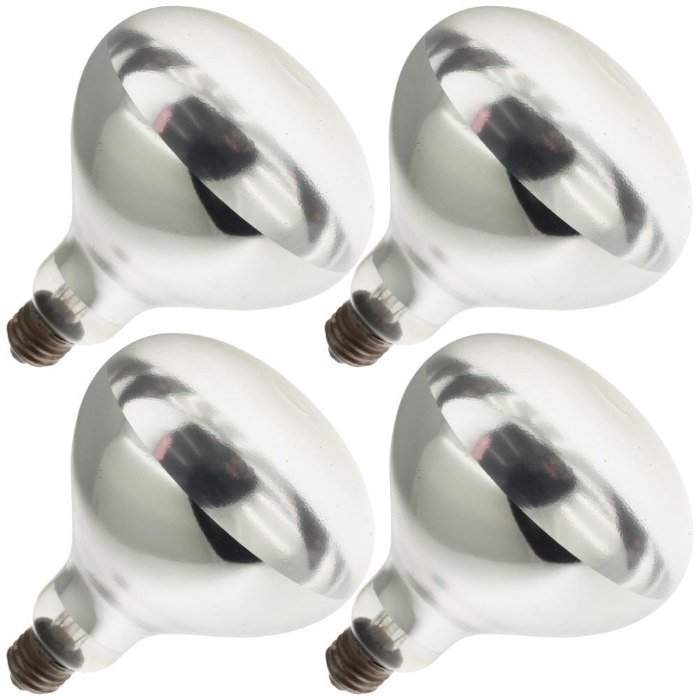 Industrial Performance 125BR40/TF 130V, 125 Watt, BR40, Medium Screw (E26) Base Shatter Coated (4 Bulbs)