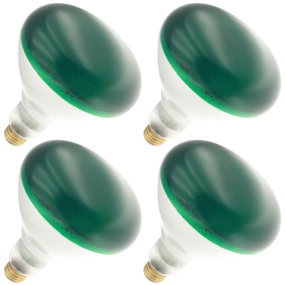 Industrial Performance 150BR/G 120V, 150 Watt, BR40, Medium Screw (E26) Base, Green Flood Light Bulb (4 Bulbs)