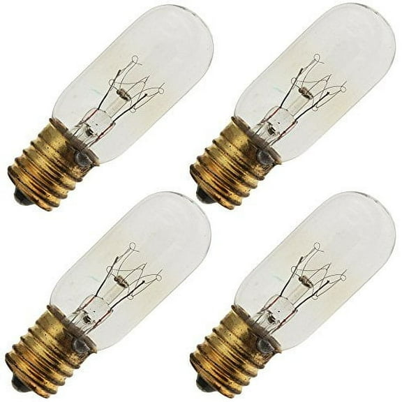Industrial Performance 15T7N 120V, 15 Watt, T7, Intermediate Screw (E17) Base Tubular Light Bulb (4 Bulbs)