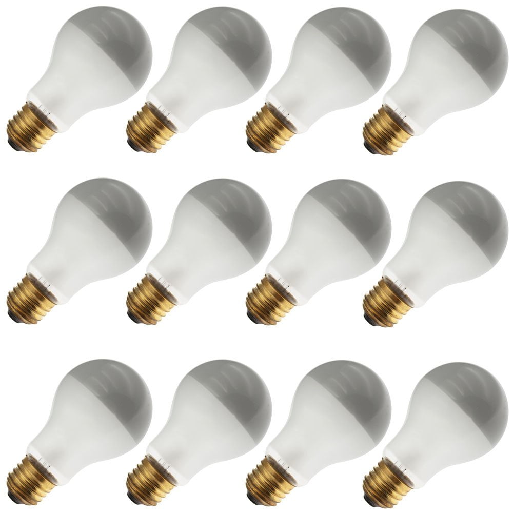 Industrial Performance 60A19/SBIF 130V, 60 Watt, A19, Medium Screw (E26) Base Silver Bowl Light Bulb (12 Bulbs)