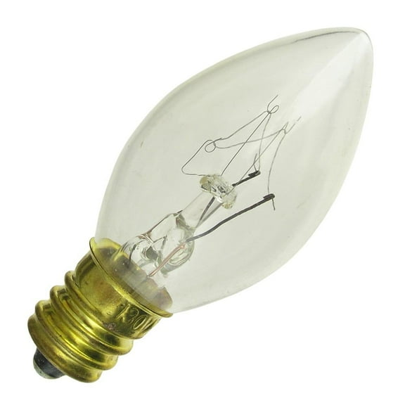 Industrial Performance Decorative 10C7/CL 230V, 10 Watt, E12 Base, Clear Light Bulb  (1 Pack)