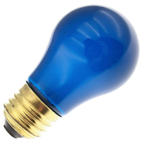 Industrial Performance Decorative/Novelty 15A15, 15 Watt, 130 Volt, Medium Base, Painted Blue A15 Light Bulb