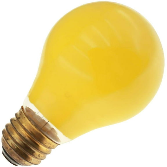Industrial Performance Krypton 25A19K/Y, 25 Watt, 130 Volt, Medium, A19 Glass Size, Yellow Light Bulb (1 Pack)