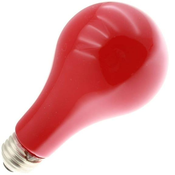 Industrial Performance Novelty/Specialty 100A21/R, 120 Volt, A21 Ceramic Red Light Bulb
