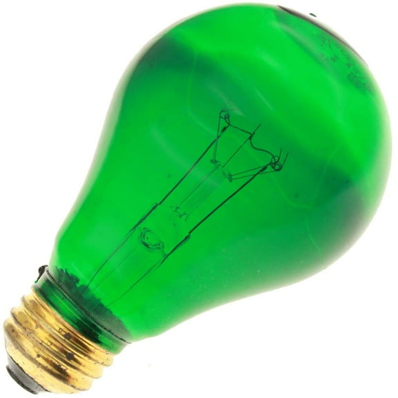 Industrial Performance Specialty 40A21/GR/TG, 130 Volt, 40 Watt, A21 Novelty Green Light Bulb (1 Pack)