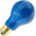 thumbnail image 1 of Industrial Performance Specialty/Decorative 25A19/B, 25 Watt, 130 Volt, Medium Base, A19 Ceramic Blue Light Bulb (4 Pack), 1 of 2
