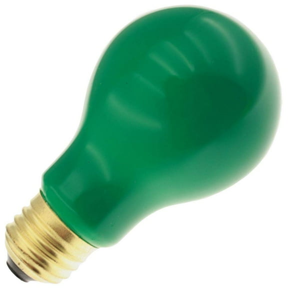 Industrial Performance Specialty/Decorative 25A19/G, 25 Watt, 130 Volt, Medium Base, A19 Ceramic Green Light Bulb (8 Pack)