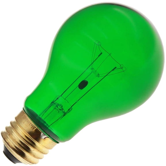 Industrial Performance Specialty/Decorative 40A19/TG, 40 Watt, 130 Volt, A19, Medium Base, Transparent Green Light Bulb (1 Pack)