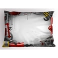 thumbnail image 1 of Industrial Pillow Sham Engineering Themed Gears Levers Pipes and Meters Flue Lifting Crane, Decorative Standard King Size Printed Pillowcase, 36 X 20 Inches, Orange Grey Yellow, by Ambesonne, 1 of 2