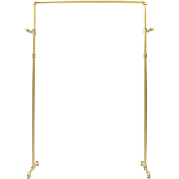 Industrial Pipe Clothing Rack Free Standing, Detachable Clothes Rack with 4 Stable Feet for Garment Storage Display