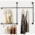 Industrial Pipe Clothing Rack Heavy Duty Wall Mounted Clothes Rack,Pipe