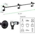 thumbnail image 1 of Industrial Pipe Clothing Rack, Heavy Duty Wall Mounted Garment Organizer, Black, 1 of 6