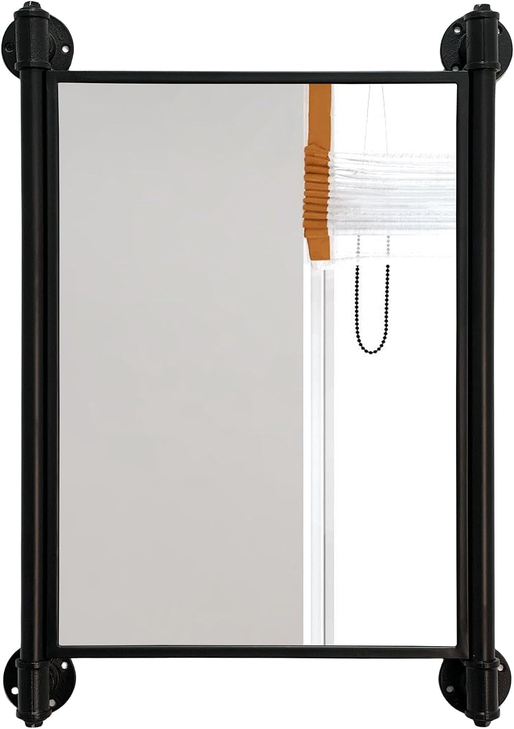 Industrial Pipe Frame Vanity Mirror,Rectangle Bathroom Mirror,Wall ...