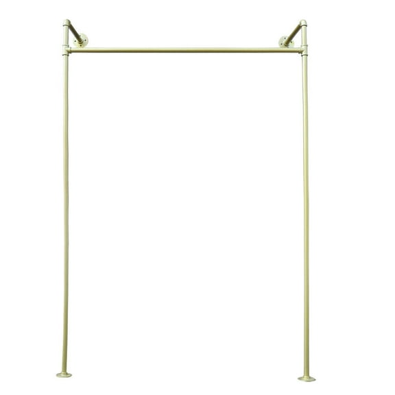 Industrial Pipe Metal Clothes Rail Heavy Duty Garment Hanging Rack Display Rack Gold