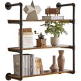 Industrial Pipe Shelf, 31.5 Inch Floating Shelves Wall Mounted, 3Tiers