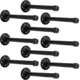 Industrial Pipe Shelf Brackets 10 PCS Wall Mount DIY Shelving Brackets