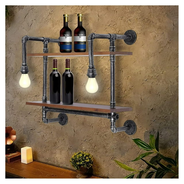 Industrial Pipe Shelving Vintage Decorative Shelves Industrial Steel