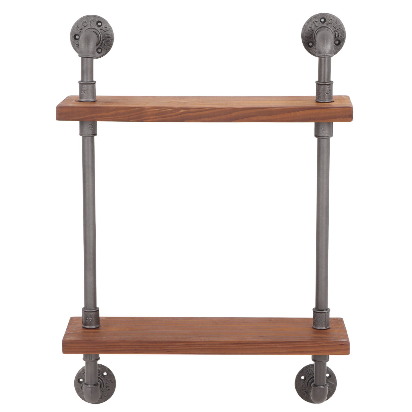 Industrial Pipe Shelving Wall Mounted Solid Wood Board Wrought Iron