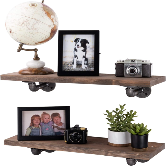Industrial Pipe Wooden Shelves Restore by PIPE DÉCOR Premium Ponderosa