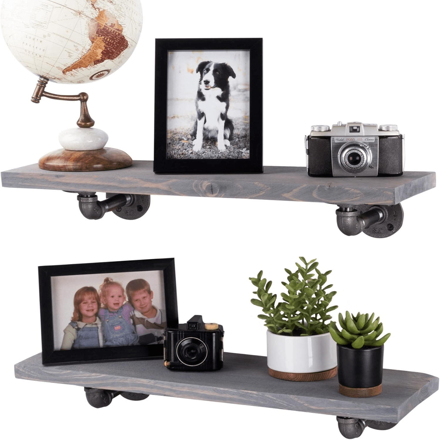 Industrial Pipe Wooden Shelves Restore by PIPE DÉCOR Premium Ponderosa ...