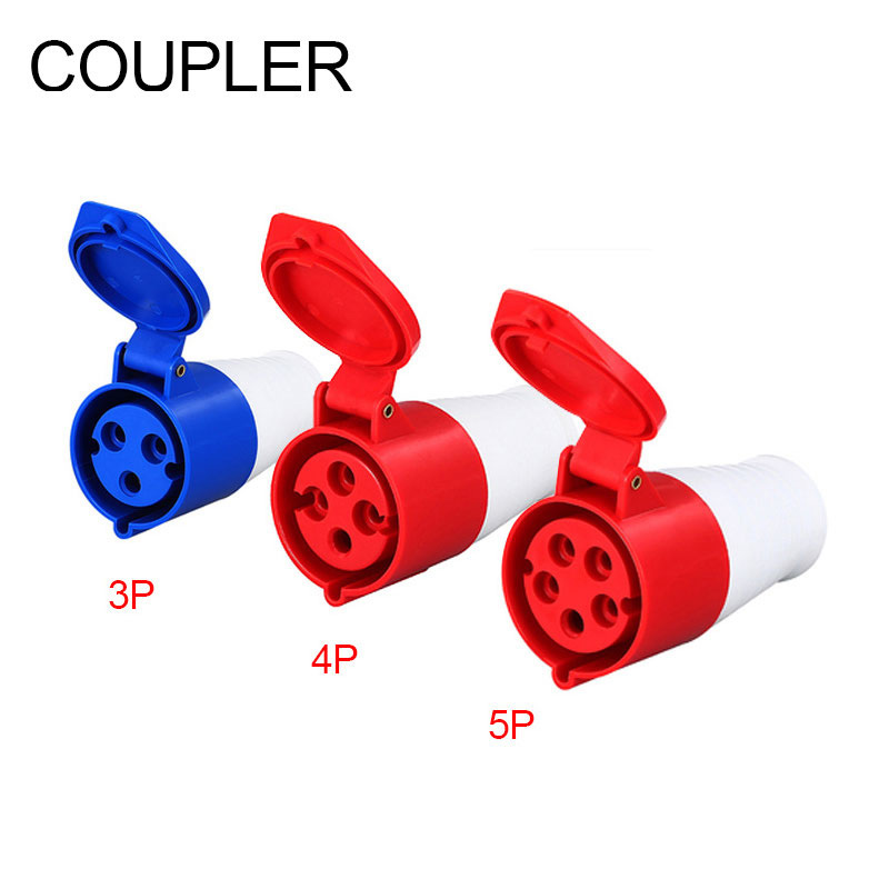Industrial Plug and Socket 5pin 3core 3P/4P/5P Electrical Connector 16A ...