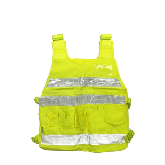 Industrial Premium High Visibility Fluorescent Reflective ANSI Class 2 Safety Vest One Size Fits All