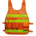 thumbnail image 1 of Industrial Premium High Visibility Fluorescent Reflective ANSI Class 2 Safety Vest One Size Fits All, 1 of 2