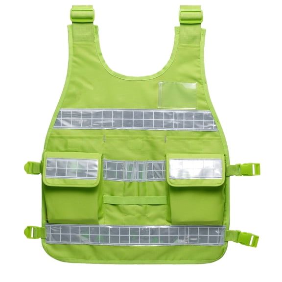 Industrial Premium High Visibility Fluorescent Reflective ANSI Class 2 Safety Vest One Size Fits All