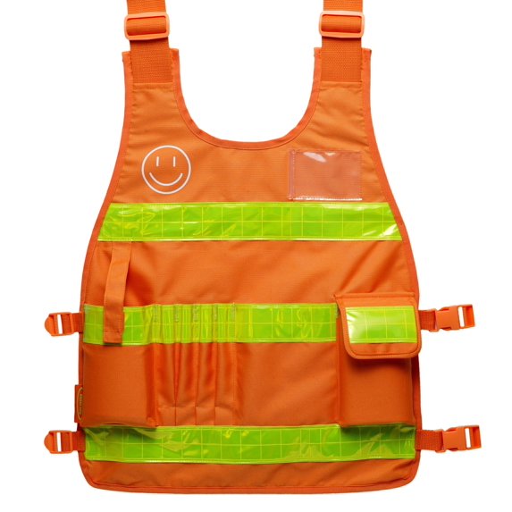 Industrial Premium High Visibility Fluorescent Reflective ANSI Class 2 Safety Vest One Size Fits All