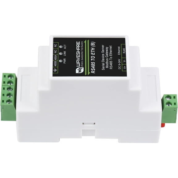 Industrial Rail-Mount RS485 Serial Server RS485 to RJ45 Ethernet TCP/IP to Serial Rail-Mount Support