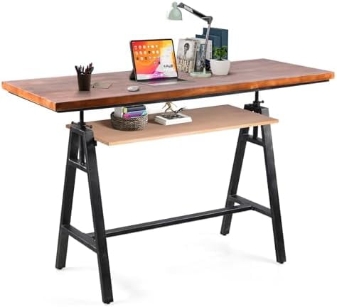 Industrial Rectangular Height Table-Rustic High Dining Table for ...
