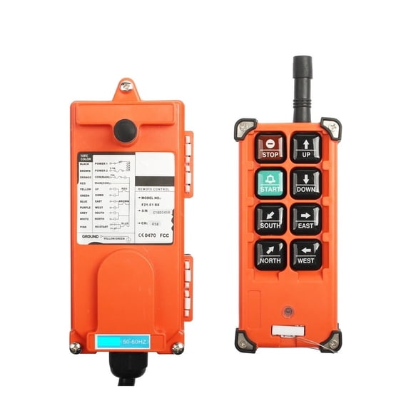 Industrial Remote Controller Switches Transmitter + Receiver Industrial Remote Control Electric Hoist F21-E1B Crane ,IP68 Dustproof and Waterproof Rating