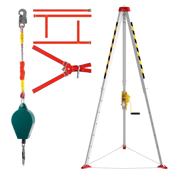 Industrial Rescue Equipment, 2600 lb Traction, Reinforced Joints, Underground Pipe Tripod, Sewer Rescue System, Well, Tank, Valve Box
