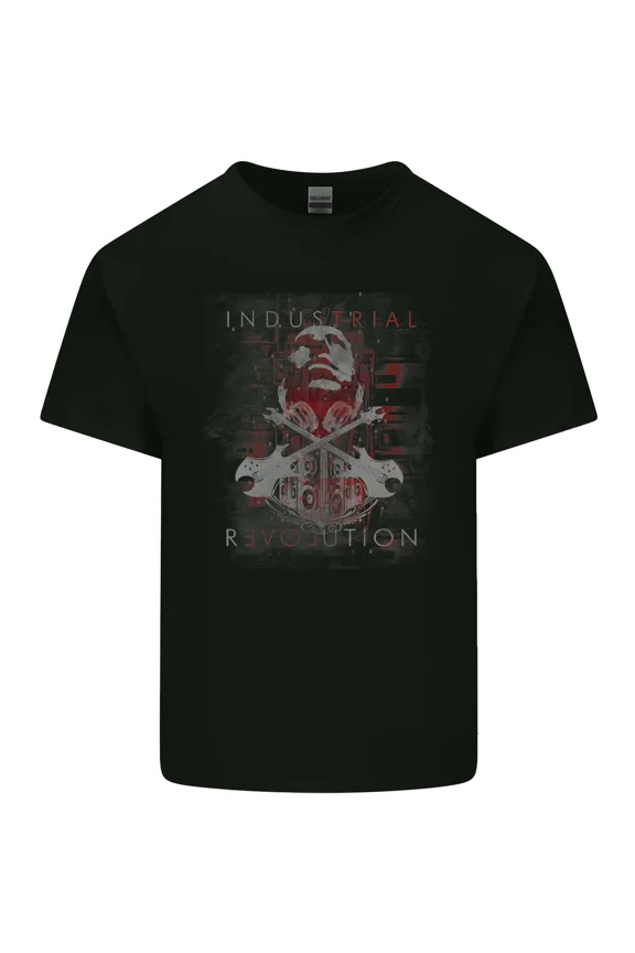 Industrial Revolution Rock Music Guitar Steampunk Unisex T-Shirt Y3801, Up to Size 5XL