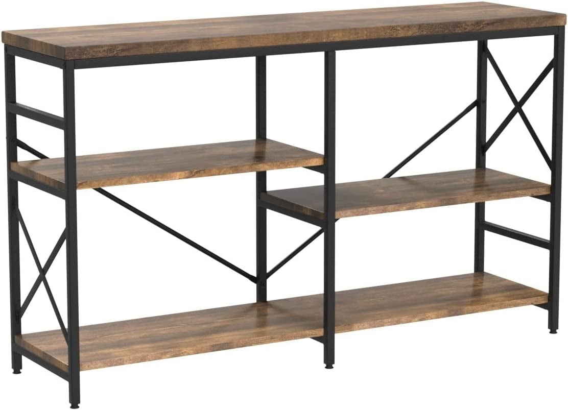 Industrial Rustic Sofa Table, Console Table, 3Tier Hallway/Entryway