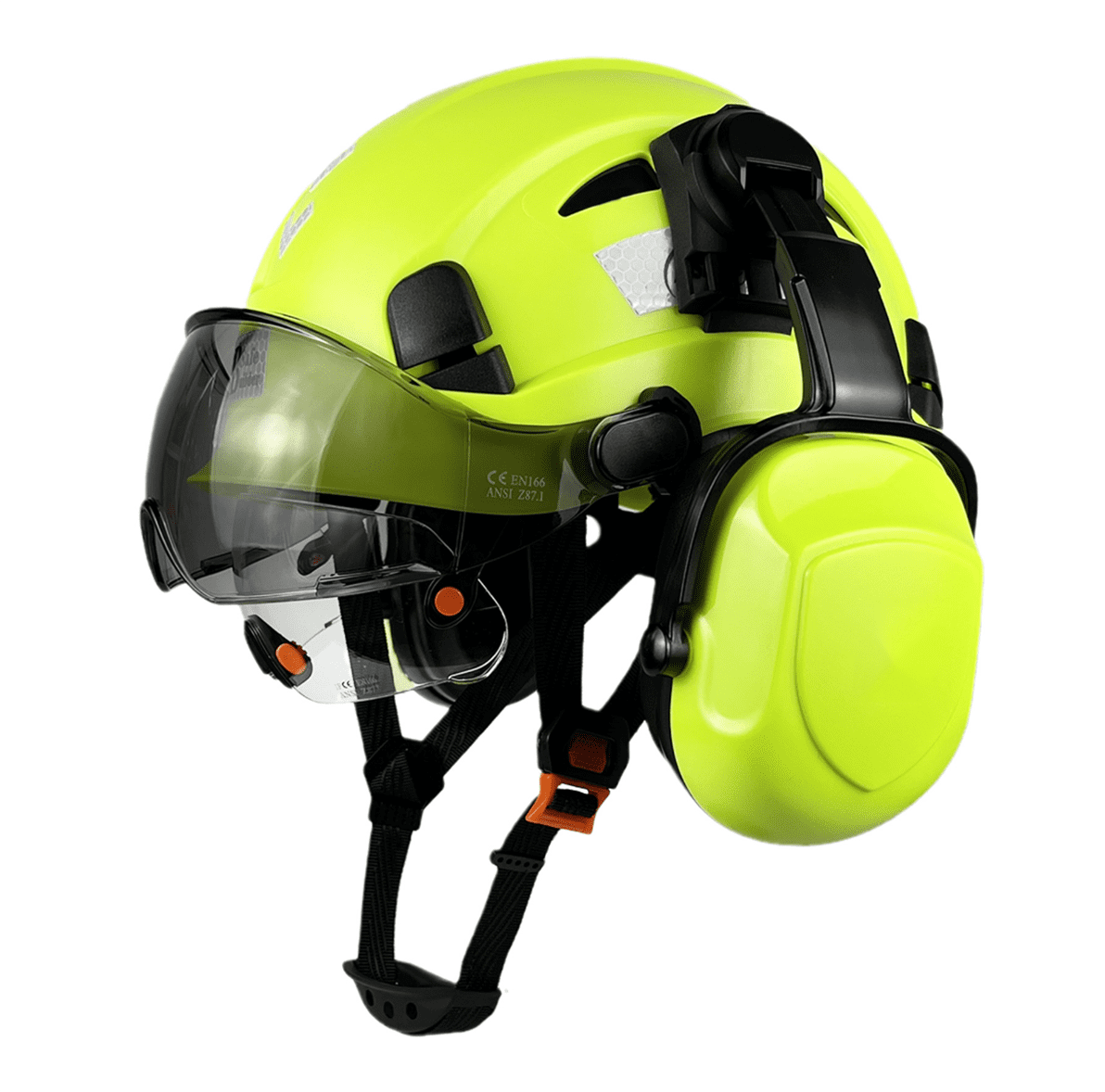 Industrial Safety Helmet with Visor Ear Muffs Hard Hat with Visor