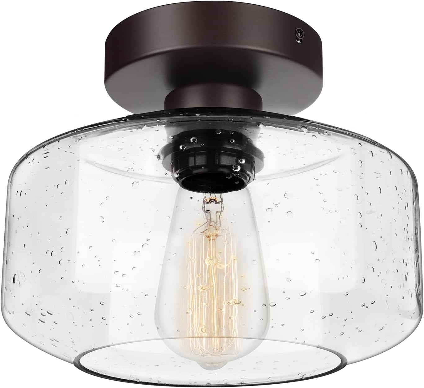 YANSUN 6-Light Foyer Lighting Fixtures, Black Sputnik Modern Linear Semi Flush Mount Ceiling Light Fixture For Dining Room H-CL023N1 - The Home Depot