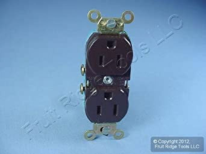 White Commercial Grade Straight Blade Duplex Receptacle | Heavy-Duty Electrical Outlet For Commercial Use