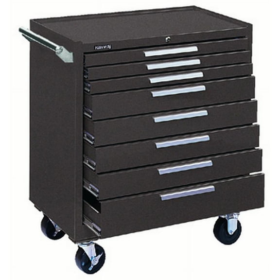 K2000 Series Rolling Tool Cabinet, 8 Drawer, Brown, Steel, 34 in W x 20 in D x 39 in H 348XB