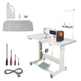 thumbnail image 1 of Industrial Sewing Machine, 550W Lockstitch Sewing Machine Set with Servo Motor and Table Stand, Auto Thread Trimmer, 5000 SPM High Speed, Metal Frame, LCD Panel, LED Light, for Cotton, Denim, 1 of 6