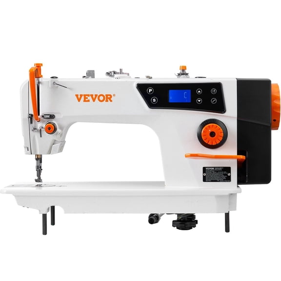 Industrial Sewing Machine, 550W Servo Motor & Stand, Heavy Duty 5000SPM Lockstitch