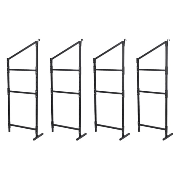 Industrial Shipping Container Shelf Brackets, 4-Pack Adjustable 59"x21" Steel Racks, Durable Cargo Organization for Transport Hubs
